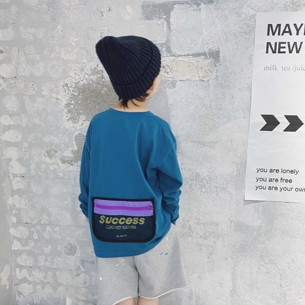 21 new boys spring girls summer trend front and back pocket letter long sleeve t-shirt, Black;white
21 new boys spring girls summer trend front and back pocket letter long sleeve t-shirt, Black;white
