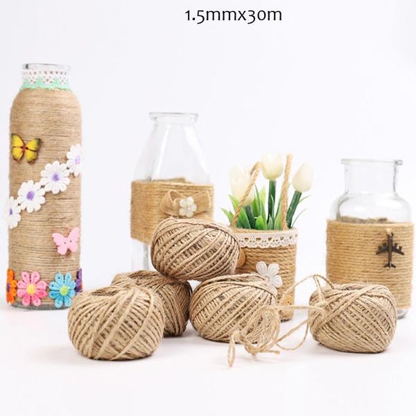 party decoration 30 meters natural burlap hessian jute twine cord rope wedding gift wrapping cords thread diy scrapbooking craf
party decoration 30 meters natural burlap hessian jute twine cord rope wedding gift wrapping cords thread diy scrapbooking craf