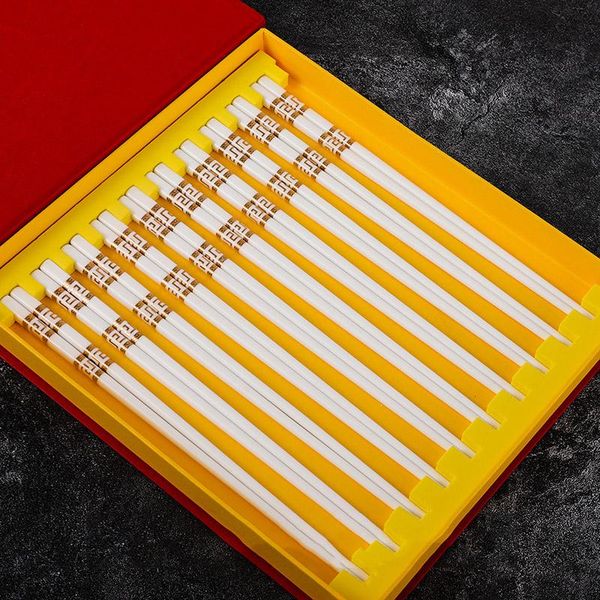 chopsticks 10 pairs/set luxury simple ceramic anti-skid reusable health porcelain tableware bone china with gift box
chopsticks 10 pairs/set luxury simple ceramic anti-skid reusable health porcelain tableware bone china with gift box