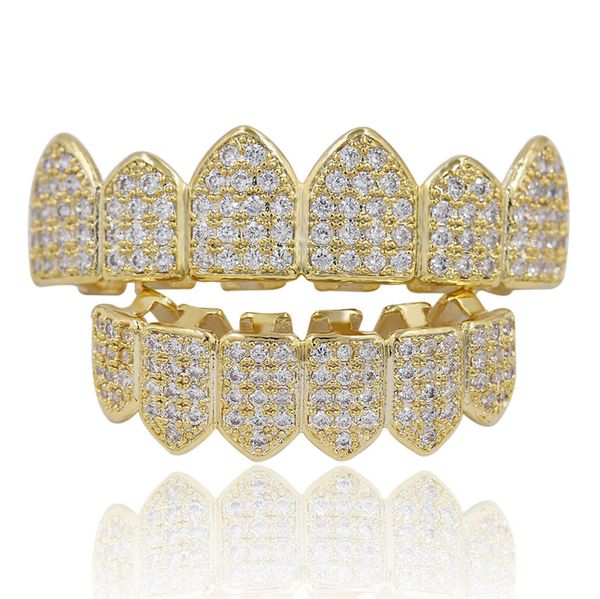 18k gold plated cz grillz for street fashion men women rappers bling zircon dental grills set hip hop teeth, Black
18k gold plated cz grillz for street fashion men women rappers bling zircon dental grills set hip hop teeth, Black