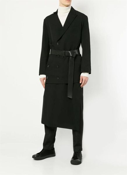 men's trench coats spring and autumn lapel solid color double breasted design dark pocket two wear long windbreaker, Tan;black
men's trench coats spring and autumn lapel solid color double breasted design dark pocket two wear long windbreaker, Tan;black