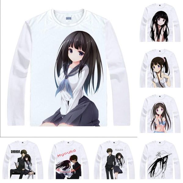 men's t-shirts hyouka multi-style long sleeve shirts dessert aro oreki eru chitanda cosplay shirt, White;black
men's t-shirts hyouka multi-style long sleeve shirts dessert aro oreki eru chitanda cosplay shirt, White;black