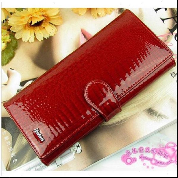 genuine leather wallet cowhide womens wallets clutch long design purse bags handbag fashion women patent bag, Red;black
genuine leather wallet cowhide womens wallets clutch long design purse bags handbag fashion women patent bag, Red;black