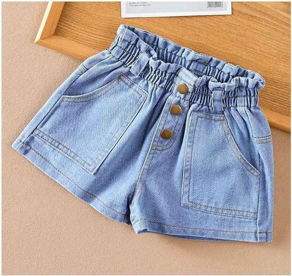 children's pants summer kids girls shorts fashion jeans elastic waist stitching buttoned denim shorts comfortable casual pants, Black
children's pants summer kids girls shorts fashion jeans elastic waist stitching buttoned denim shorts comfortable casual pants, Black