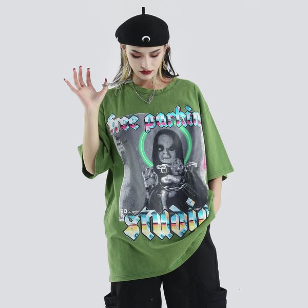 2021 new design gothic graphic tees goth punk clothes oversized shirt multi-color summer streetwear women clothing h1e4, White
2021 new design gothic graphic tees goth punk clothes oversized shirt multi-color summer streetwear women clothing h1e4, White