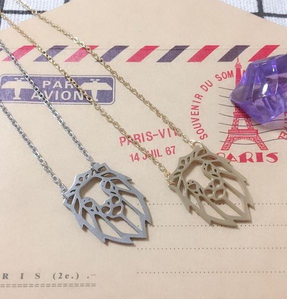 pendant necklaces trendy stainless steel origami necklace cute animal jewelry simple lion power women and men party accessories, Silver
pendant necklaces trendy stainless steel origami necklace cute animal jewelry simple lion power women and men party accessories, Silver
