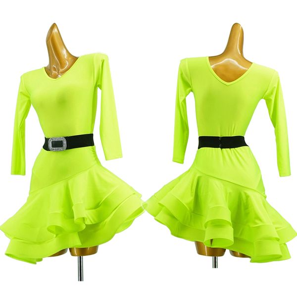 latin dance dress fluorescence color double layer dance skirt women regulation dress for dancing performance practice wear 1587, Black;red
latin dance dress fluorescence color double layer dance skirt women regulation dress for dancing performance practice wear 1587, Black;red