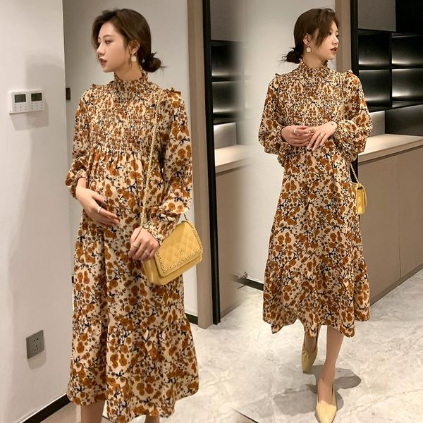 2021 spring korean fashion chic maternity party long dress floral printed a line loose clothes for pregnant women pregnancy, White
2021 spring korean fashion chic maternity party long dress floral printed a line loose clothes for pregnant women pregnancy, White