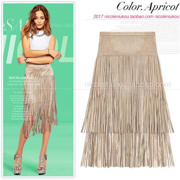 skirts suede fringed high waist skirt with irregular body shape womens faldas short, Black
skirts suede fringed high waist skirt with irregular body shape womens faldas short, Black