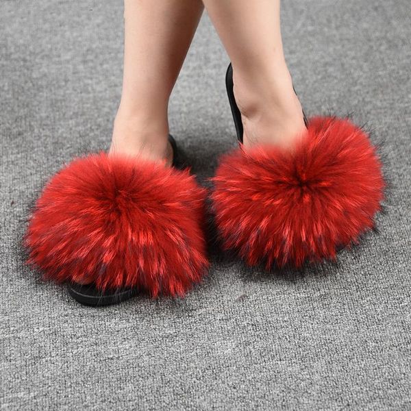 slippers arrival shoes women real raccoon fur slides summer flip flops lady sandals fluffy sliders, Black
slippers arrival shoes women real raccoon fur slides summer flip flops lady sandals fluffy sliders, Black