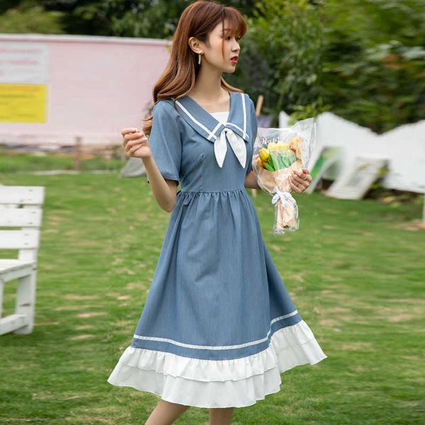casual dresses summer women long midi preppy style cute bow sailor collar lace-up high waisted flounce stitch ruffle es teen girls, Black;gray
casual dresses summer women long midi preppy style cute bow sailor collar lace-up high waisted flounce stitch ruffle es teen girls, Black;gray