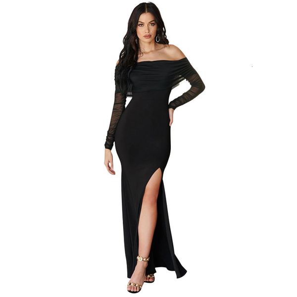 women's clothing 2021 autumn new solid color mesh patchwork one-shoulder long-sleeved tight nightclub e70c, Black;gray
women's clothing 2021 autumn new solid color mesh patchwork one-shoulder long-sleeved tight nightclub e70c, Black;gray