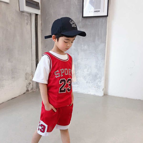 summer boys' sports suit cool and fashionable children's 2021 new children's basketball vest two piece suit, Gray
summer boys' sports suit cool and fashionable children's 2021 new children's basketball vest two piece suit, Gray