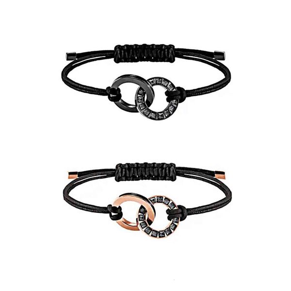 bangles bracelets shijia double ring woven drawstring men's swarovski element interlocking bracelet women's couple bracelet, Black
bangles bracelets shijia double ring woven drawstring men's swarovski element interlocking bracelet women's couple bracelet, Black