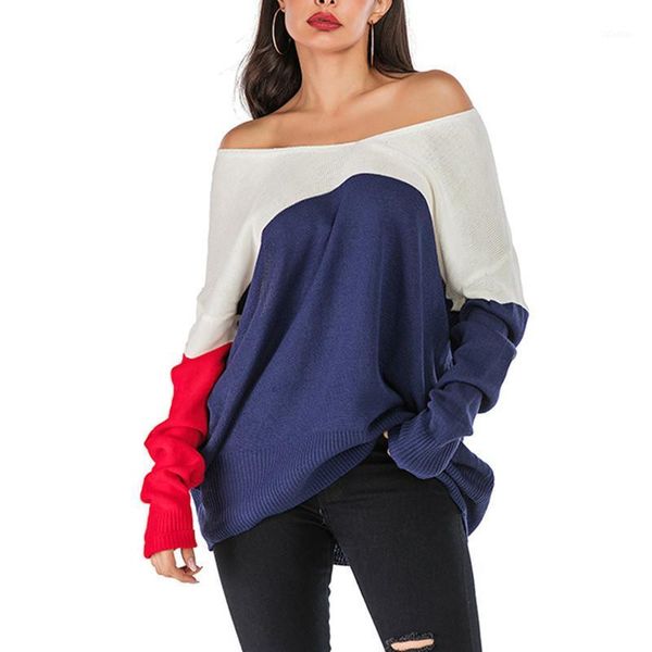 women's sweaters off shoulder slim fit long sleeve solid color female basic oversized sweater women and pullovers, White;black
women's sweaters off shoulder slim fit long sleeve solid color female basic oversized sweater women and pullovers, White;black