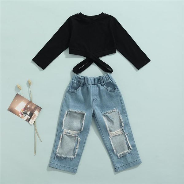 clothing sets 2pcs 2-7years baby girls spring autumn cotton clothes set,girls solid color round neck long sleeve hollow out +ripped jean, White
clothing sets 2pcs 2-7years baby girls spring autumn cotton clothes set,girls solid color round neck long sleeve hollow out +ripped jean, White
