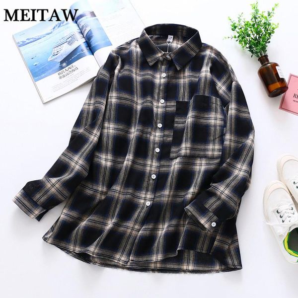 women's blouses & shirts vintage plaid harajuku cotton lady korean all-match 2021 casual long sleeve loose college, White
women's blouses & shirts vintage plaid harajuku cotton lady korean all-match 2021 casual long sleeve loose college, White