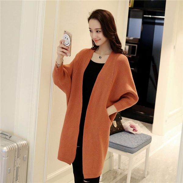 women's sweaters autumn/winter 2021 bat-sleeve plus-size wear in the long and loose pure color knitted cardigan sweater 5140, White;black
women's sweaters autumn/winter 2021 bat-sleeve plus-size wear in the long and loose pure color knitted cardigan sweater 5140, White;black