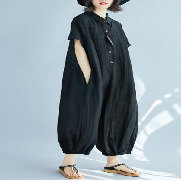women's jumpsuits & rompers plus size denim short sleeve cotton linen jumpsuit female 2021 summer casual pants straight wide leg romper, Black;white
women's jumpsuits & rompers plus size denim short sleeve cotton linen jumpsuit female 2021 summer casual pants straight wide leg romper, Black;white