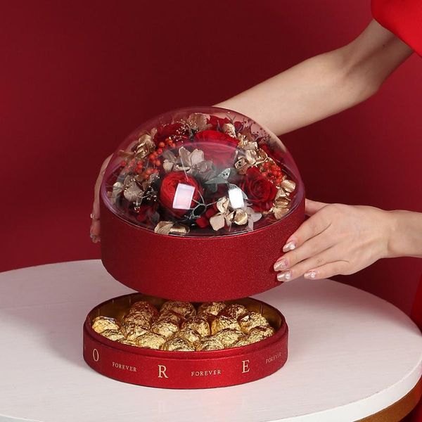 gift wrap valentine's day packaging wedding acrylic transparent round chocolates flower box
gift wrap valentine's day packaging wedding acrylic transparent round chocolates flower box