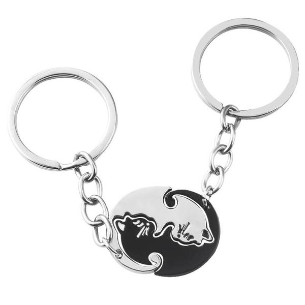 keychains sg cute animal black white cat couple pendants lover keyring pulsera for women men choker valentine's day gift, Silver
keychains sg cute animal black white cat couple pendants lover keyring pulsera for women men choker valentine's day gift, Silver
