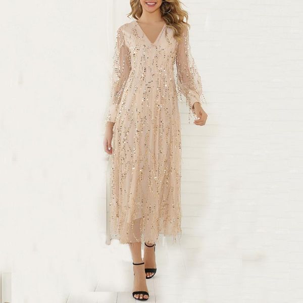 casual dresses tassel dress elegant long sleeve sequined tassels v neck elastic waist slim maxi ladies club party vestidos mt4197, Black;gray
casual dresses tassel dress elegant long sleeve sequined tassels v neck elastic waist slim maxi ladies club party vestidos mt4197, Black;gray