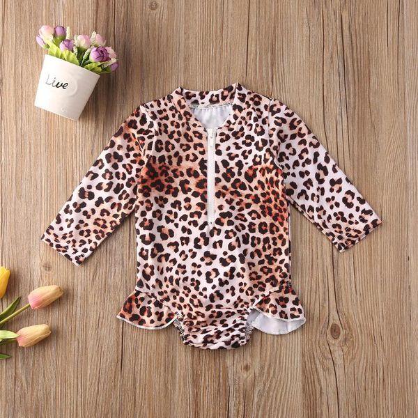 women's swimwear 1-6y kids leopard print summer children girls swimsuit long sleeve zipper tankini sun protection beachwear, White;black
women's swimwear 1-6y kids leopard print summer children girls swimsuit long sleeve zipper tankini sun protection beachwear, White;black