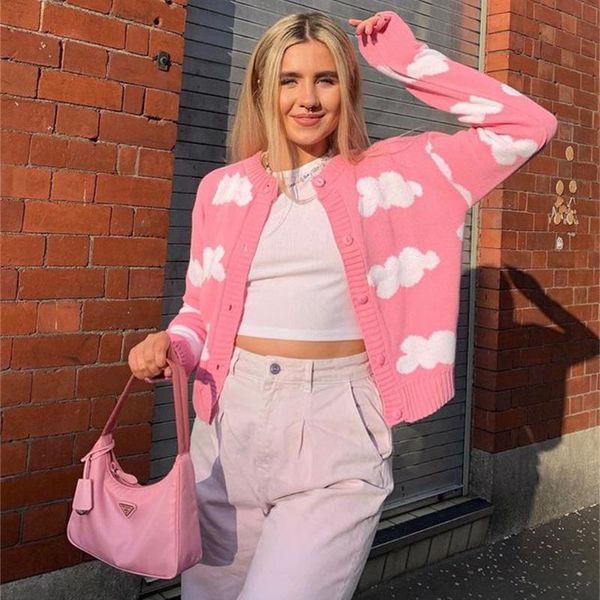 women's knits & tees 2021 autumn wool knitted cardigan women cloud print long sleeve single breasted knit womens solid casual sweater c, White
women's knits & tees 2021 autumn wool knitted cardigan women cloud print long sleeve single breasted knit womens solid casual sweater c, White