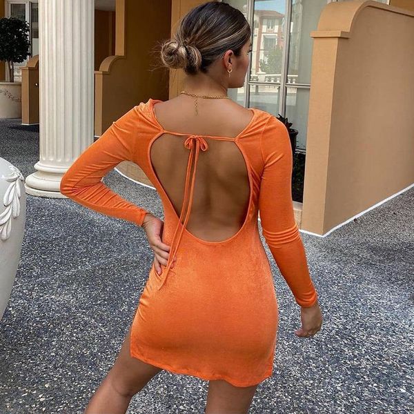 casual dresses women spring autumn tie-up dress backless solid color round neck long sleeve slit mini green/orange, Black;gray
casual dresses women spring autumn tie-up dress backless solid color round neck long sleeve slit mini green/orange, Black;gray