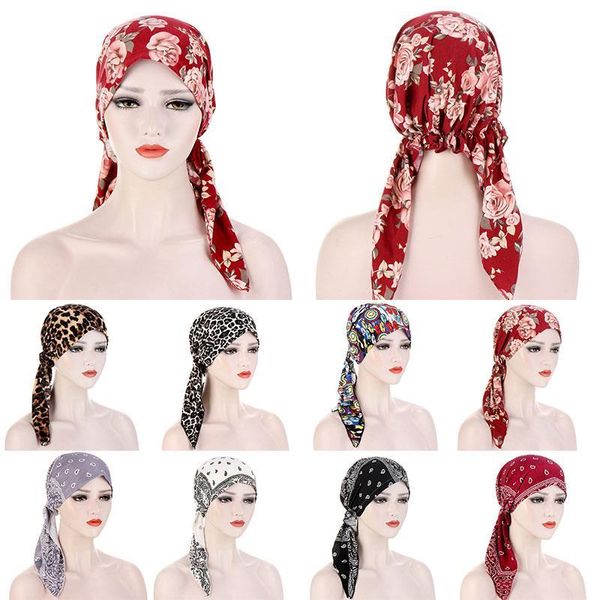 beanie/skull caps fashion print headscarf curved flower cloth two tail head wrap for women muslim stretch turban bandanas hair accessories b, Blue;gray
beanie/skull caps fashion print headscarf curved flower cloth two tail head wrap for women muslim stretch turban bandanas hair accessories b, Blue;gray