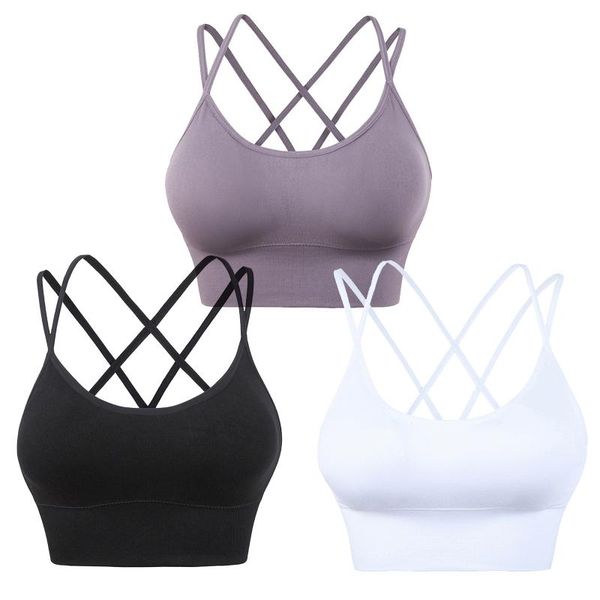 yoga outfit 3pcs women's solid color rimless sports bra cross vest underwear push up women bras breathable wirefree
yoga outfit 3pcs women's solid color rimless sports bra cross vest underwear push up women bras breathable wirefree