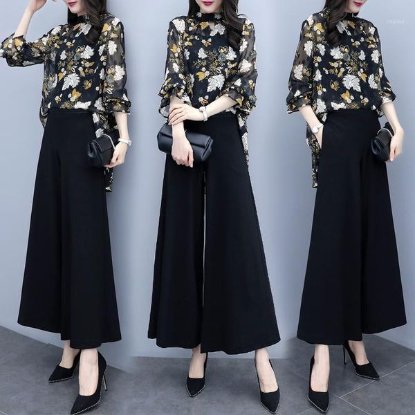 summer womens two piece set floral print three quarter sleeve long and loose pants suit for women women's tracksuits, Gray
summer womens two piece set floral print three quarter sleeve long and loose pants suit for women women's tracksuits, Gray