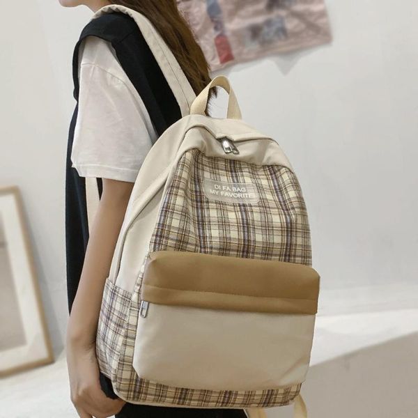 backpack style female cute plaid harajuku women waterproof nylon school bag girl book kawaii student lady lattice fashion
backpack style female cute plaid harajuku women waterproof nylon school bag girl book kawaii student lady lattice fashion