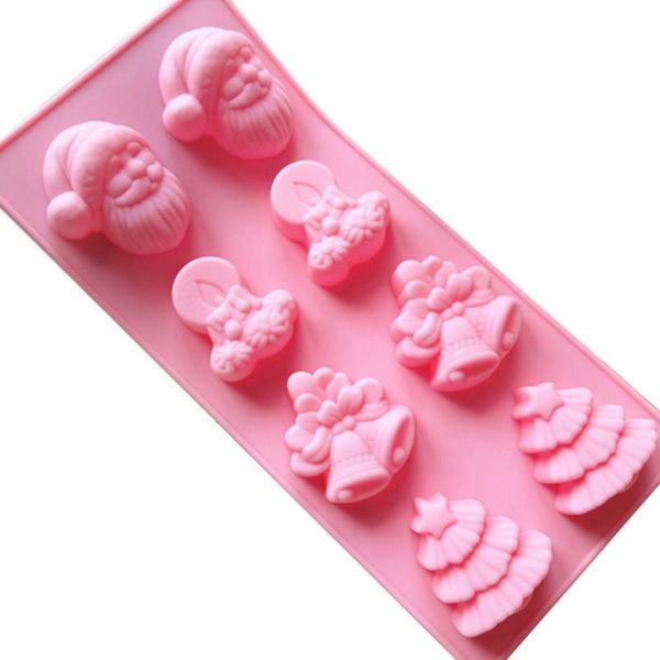 cake tools 8 holes christmas silicone mold 3d bell tree shape chocolate moulds diy fondant craft soap form decoration baking tool
cake tools 8 holes christmas silicone mold 3d bell tree shape chocolate moulds diy fondant craft soap form decoration baking tool