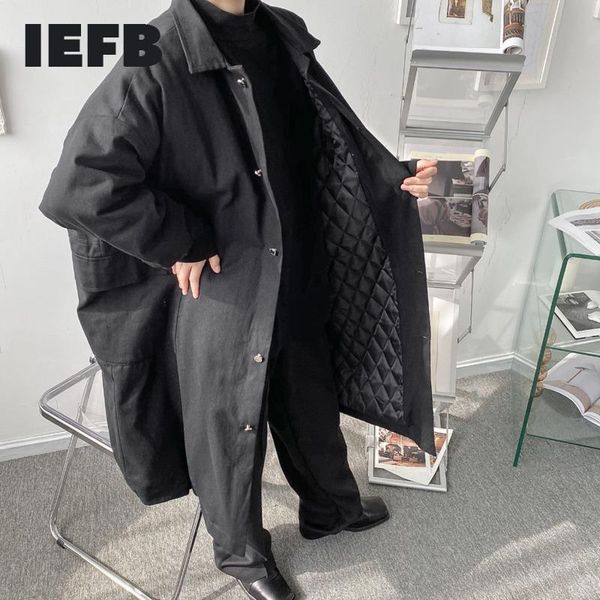 iefb men's loose big size clothes new men's loose mid length black cotton jacket thickened 2021 winter coat for famale 9y5082
iefb men's loose big size clothes new men's loose mid length black cotton jacket thickened 2021 winter coat for famale 9y5082