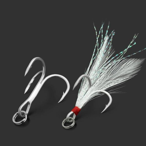 10pcs fishing hook high carbon stainless steel hook barbed lure baitholder treble with feather carp fishing bait holder
10pcs fishing hook high carbon stainless steel hook barbed lure baitholder treble with feather carp fishing bait holder