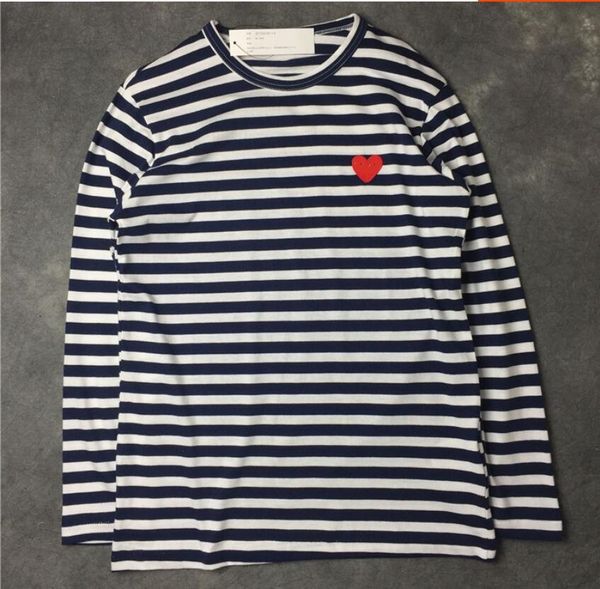 13 color men's t-shirts long sleeve cotton play sweatshirt commes embroidery red heart des hip hop garcons men streetwear causal base s, White;black
13 color men's t-shirts long sleeve cotton play sweatshirt commes embroidery red heart des hip hop garcons men streetwear causal base s, White;black