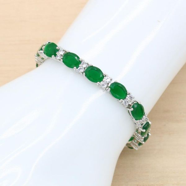 link, chain classic silver color bracelet for women birthday wedding jewelry gift 8 colors available malay green zirconia 18cm dubai, Black
link, chain classic silver color bracelet for women birthday wedding jewelry gift 8 colors available malay green zirconia 18cm dubai, Black