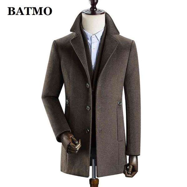batmo 2021 new arrival winter trench coat men,men's wool thicked ets ,k627, Tan;black
batmo 2021 new arrival winter trench coat men,men's wool thicked ets ,k627, Tan;black