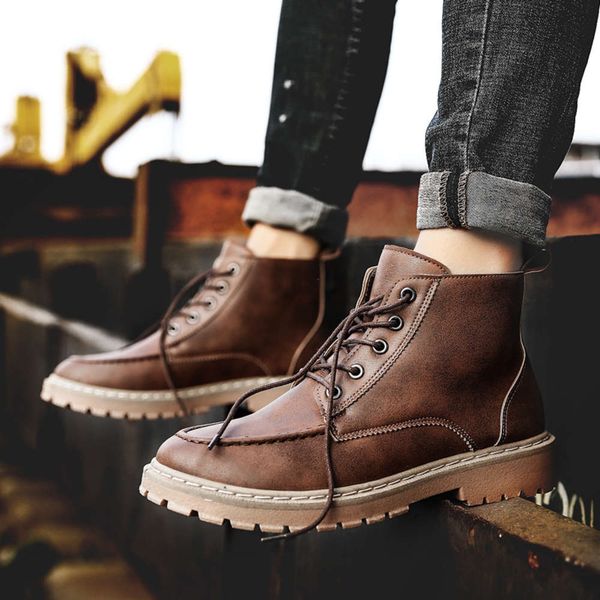 autumn and winter new plush single shoes high martin fashion british trend tooling men's boots, White;red
autumn and winter new plush single shoes high martin fashion british trend tooling men's boots, White;red