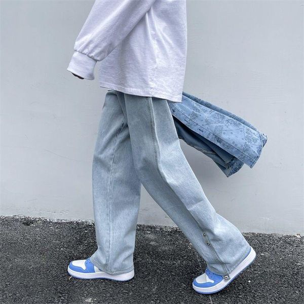 men's jeans spring summer straight men korean fashion loose casual pants streetwear retro wide-leg mopping, Blue
men's jeans spring summer straight men korean fashion loose casual pants streetwear retro wide-leg mopping, Blue