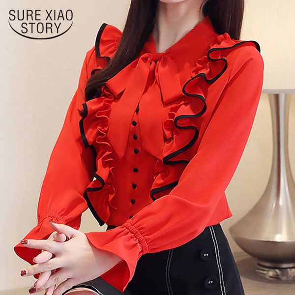 autumn casual women chiffon blouse long flare sleeve office cardigan clothing women shirts blusas mujer de moda 5304 210528, White
autumn casual women chiffon blouse long flare sleeve office cardigan clothing women shirts blusas mujer de moda 5304 210528, White