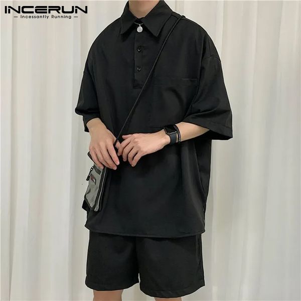2021 new incerun sets streetwear solid lapel short sleeve shirt elastic waist shorts loose fashion men casual suit 2 pieces s-5xl bzgr, Gray
2021 new incerun sets streetwear solid lapel short sleeve shirt elastic waist shorts loose fashion men casual suit 2 pieces s-5xl bzgr, Gray