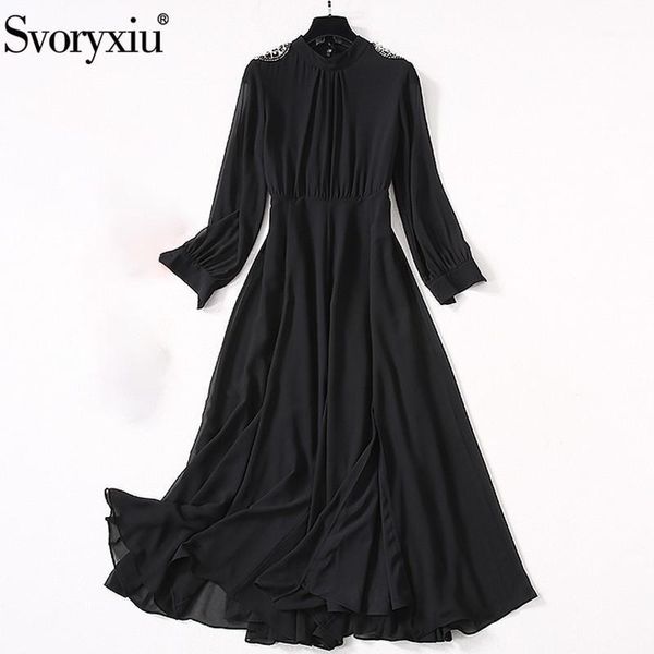 casual dresses svoryxiu runway fashion spring summer split long dress women's luxury crystal diamond sleeve black, Black;gray
casual dresses svoryxiu runway fashion spring summer split long dress women's luxury crystal diamond sleeve black, Black;gray