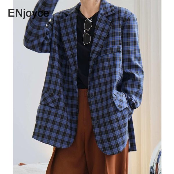 women's suits & blazers vintage blue plaid blazer women korean fashion digging space on both sides of the profile suit overcoat mid-len, White;black
women's suits & blazers vintage blue plaid blazer women korean fashion digging space on both sides of the profile suit overcoat mid-len, White;black