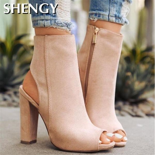 boots 2021 shy ankle faux suede leather casual open peep toe high heels zipper fashion shoes woman plus size, Black
boots 2021 shy ankle faux suede leather casual open peep toe high heels zipper fashion shoes woman plus size, Black