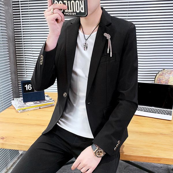 2021 men casual korean blazers streetwear dress social jacket solid blazer wedding business men's clothes whbz, White;black
2021 men casual korean blazers streetwear dress social jacket solid blazer wedding business men's clothes whbz, White;black