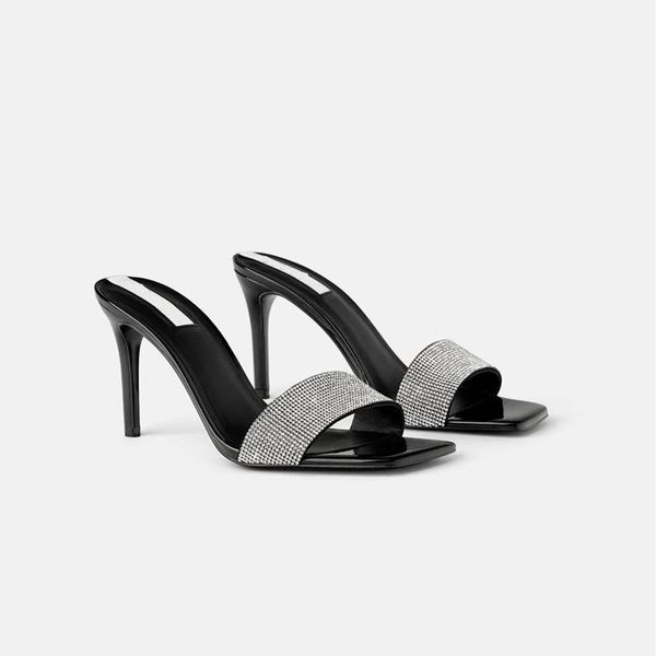 slippers shoes women shallow glitter slides female heeled mules square toe soft jelly 2021 high thin fabric crystal scandals tp, Black
slippers shoes women shallow glitter slides female heeled mules square toe soft jelly 2021 high thin fabric crystal scandals tp, Black
