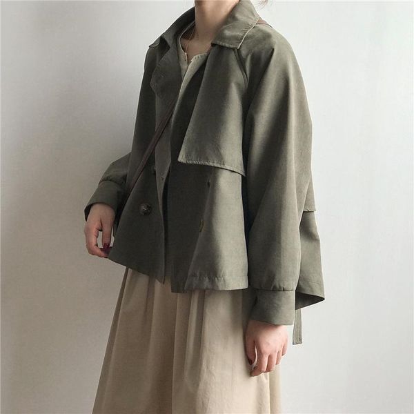 women's trench coats 2021 autumn winter cargo windbreaker casual vintage pockets outerwear oversize short, Tan;black
women's trench coats 2021 autumn winter cargo windbreaker casual vintage pockets outerwear oversize short, Tan;black