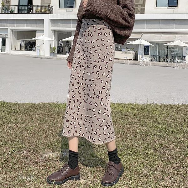 skirts uvrcos leopard print skirt 2021 autumn winter high-waisted thinner hip mid-length knitted split, Black
skirts uvrcos leopard print skirt 2021 autumn winter high-waisted thinner hip mid-length knitted split, Black